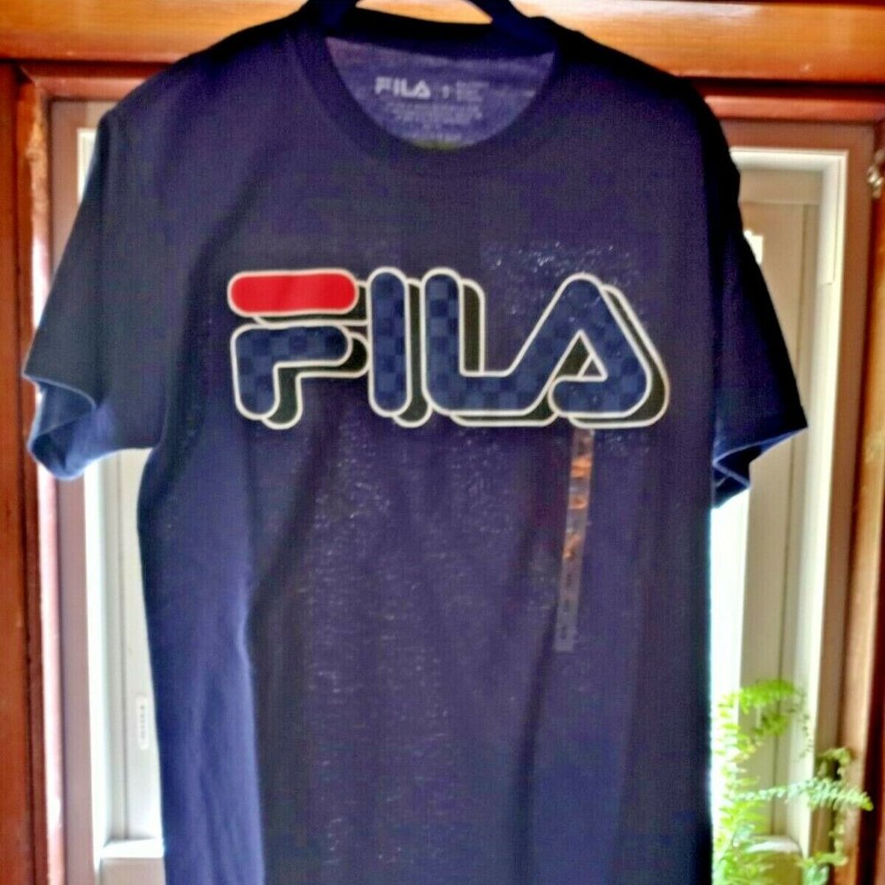 FILA  AUTHENTIC MEN'S NAVY BLUE CREW NECK SHORT SL